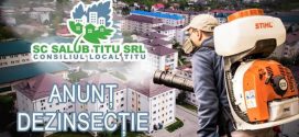 SC SALUB TITU SRL & Primaria Orasului Titu desfasoara lucrari de dezinsectie pe domeniul public al oraaului