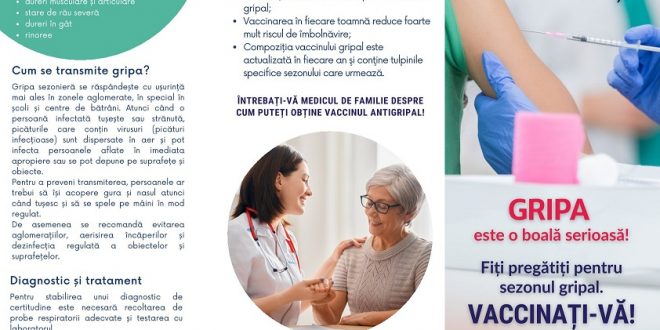 Informare privind bolile prevenibile prin vaccinare  IMPORTANTA VACCINARII ANTIGRIPALE