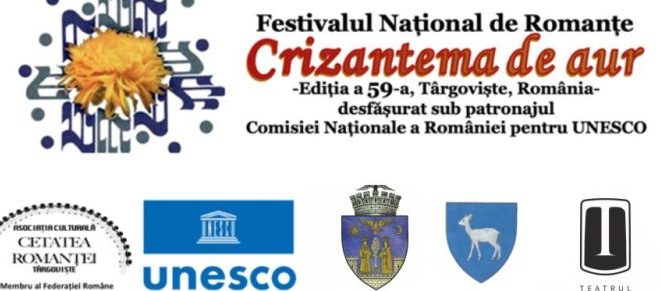Targoviste: Festivalul National de Interpretare si Creatie a Romantei „Crizantema de Aur”, editia a 59-a, 22 – 24 octombrie 2026
